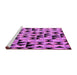 Sideview of Machine Washable Abstract Purple Modern Area Rugs, wshabs5255pur