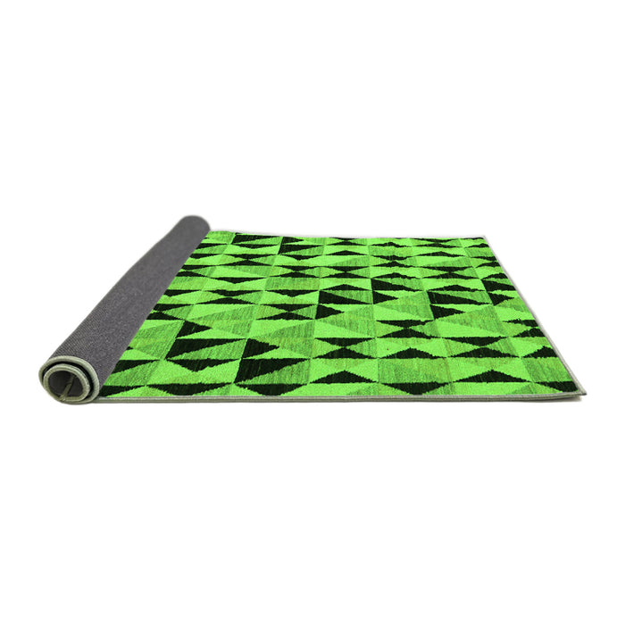 Sideview of Abstract Green Modern Rug, abs5255grn