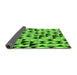 Sideview of Abstract Green Modern Rug, abs5255grn