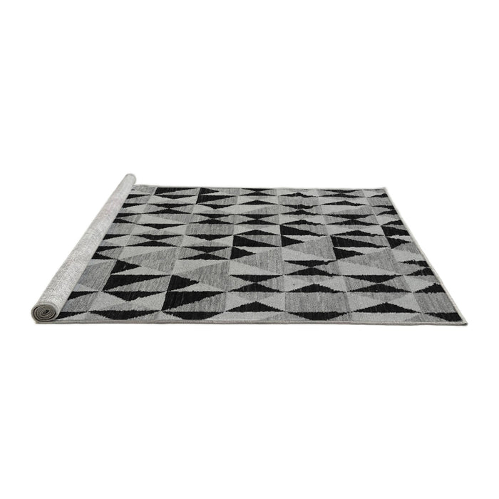 Sideview of Machine Washable Abstract Gray Modern Rug, wshabs5255gry
