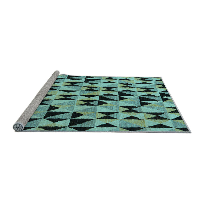 Sideview of Machine Washable Abstract Light Blue Modern Rug, wshabs5255lblu