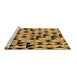 Sideview of Machine Washable Abstract Brown Modern Rug, wshabs5255brn