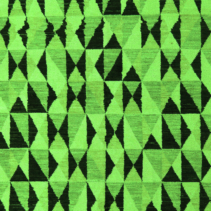 Machine Washable Abstract Green Modern Area Rugs, wshabs5255grn