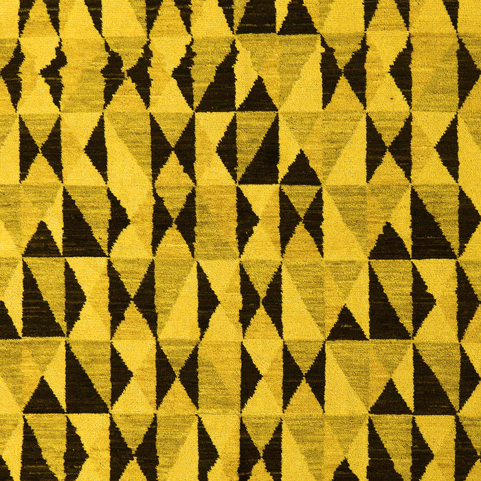 Machine Washable Abstract Yellow Modern Rug, wshabs5255yw