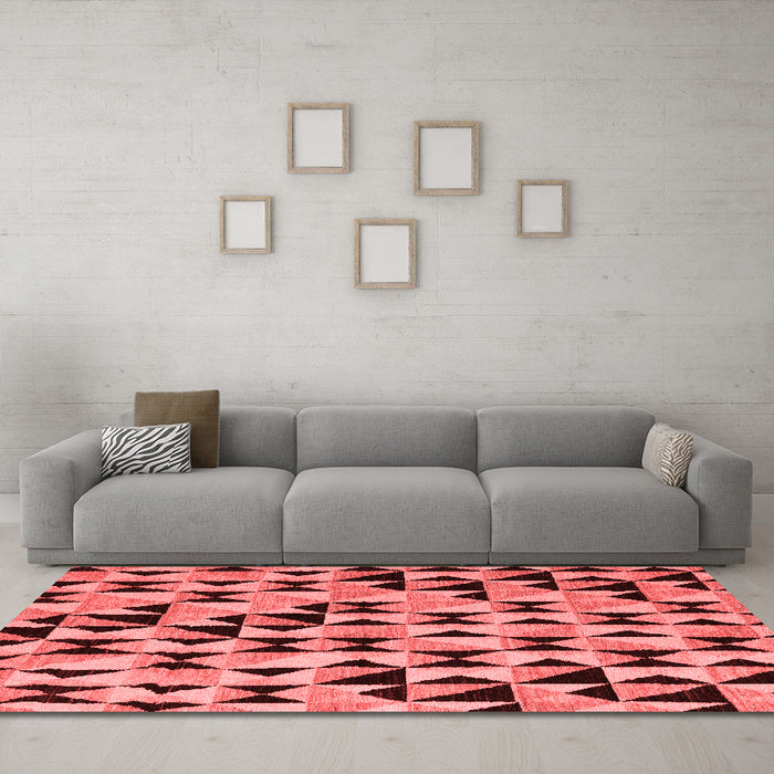 Modern Red Washable Rugs