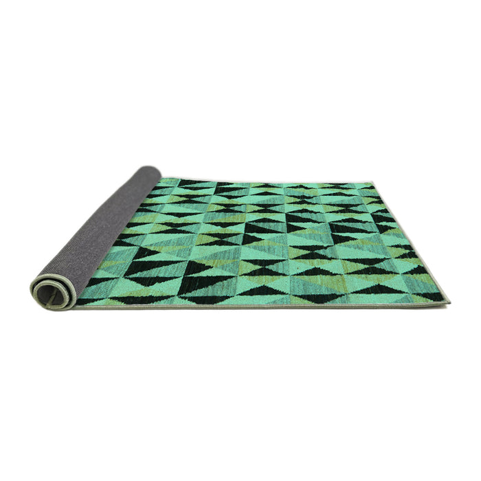 Sideview of Abstract Turquoise Modern Rug, abs5255turq
