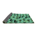 Sideview of Abstract Turquoise Modern Rug, abs5255turq