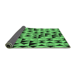 Sideview of Abstract Emerald Green Modern Rug, abs5255emgrn