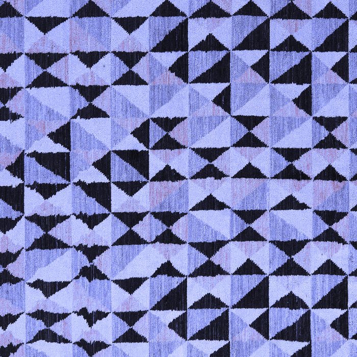 Square Abstract Blue Modern Rug, abs5255blu