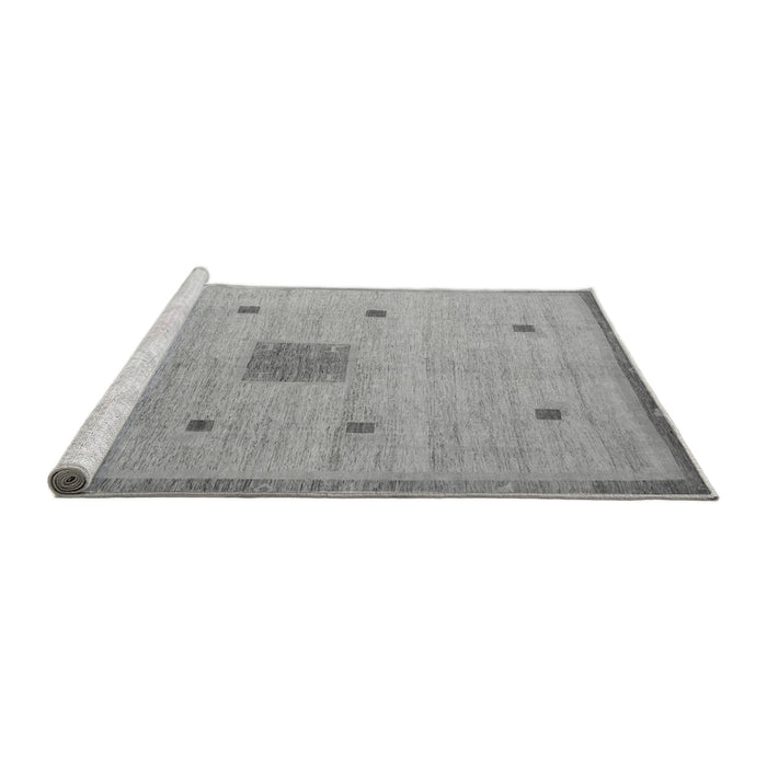 Sideview of Machine Washable Abstract Gray Modern Rug, wshabs5256gry