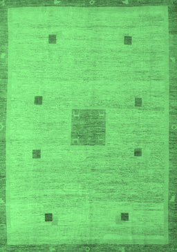 Abstract Emerald Green Modern Rug, abs5256emgrn