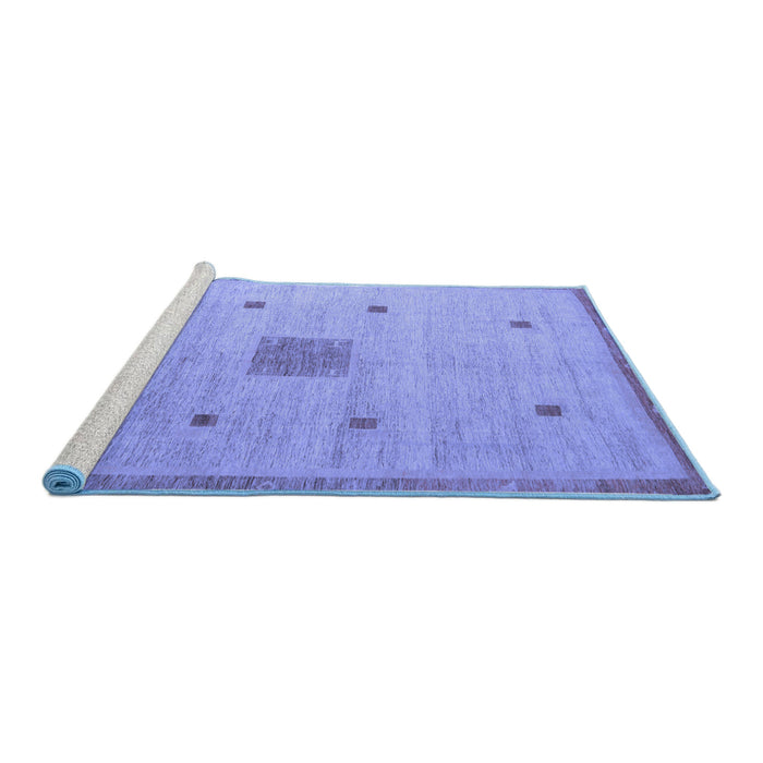 Sideview of Machine Washable Abstract Blue Modern Rug, wshabs5256blu