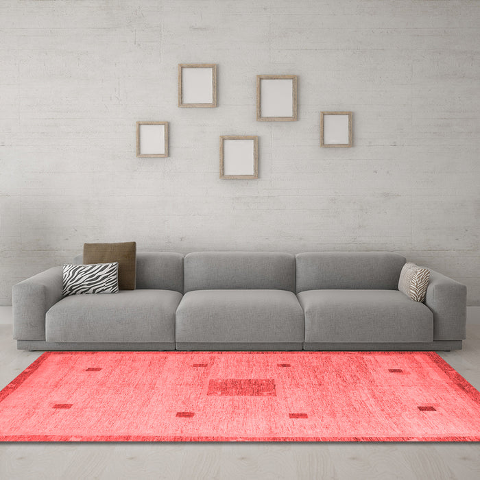 Modern Red Washable Rugs