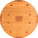 Round Abstract Orange Modern Rug, abs5256org