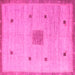 Square Abstract Pink Modern Rug, abs5256pnk