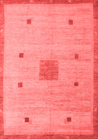 Abstract Red Modern Rug, abs5256red