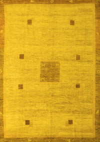 Abstract Yellow Modern Rug, abs5256yw