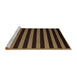 Sideview of Machine Washable Abstract Light Brown Rug, wshabs5257