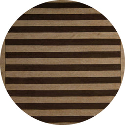 Round Machine Washable Abstract Light Brown Rug, wshabs5257