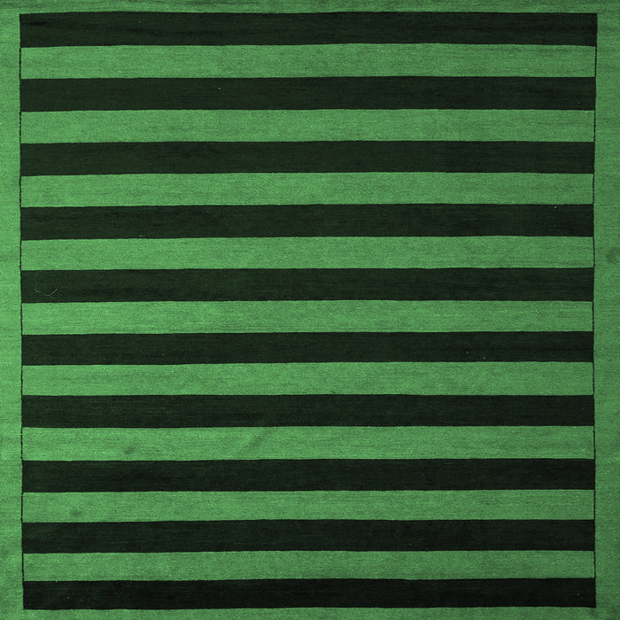 Square Machine Washable Abstract Emerald Green Modern Area Rugs, wshabs5257emgrn