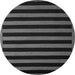 Round Machine Washable Abstract Gray Modern Rug, wshabs5257gry