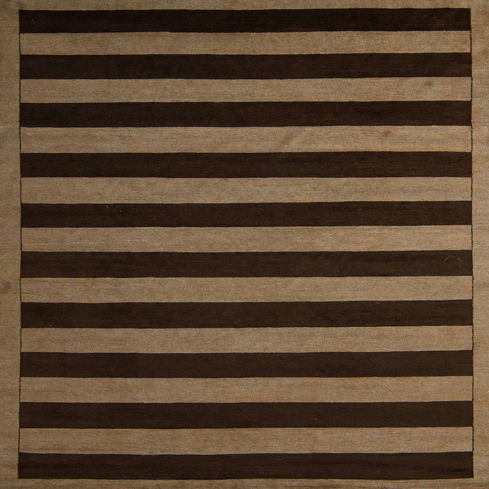 Square Abstract Light Brown Modern Rug, abs5257