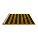 Sideview of Machine Washable Abstract Yellow Modern Rug, wshabs5257yw