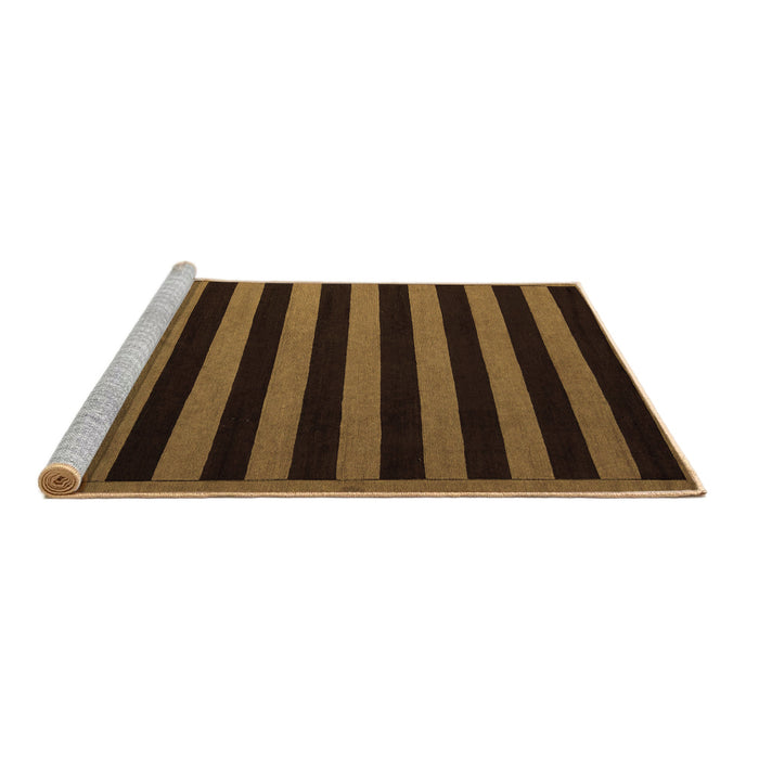 Sideview of Machine Washable Abstract Brown Modern Rug, wshabs5257brn