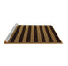 Sideview of Machine Washable Abstract Brown Modern Rug, wshabs5257brn