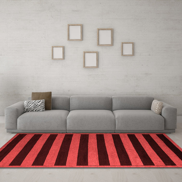 Modern Red Washable Rugs
