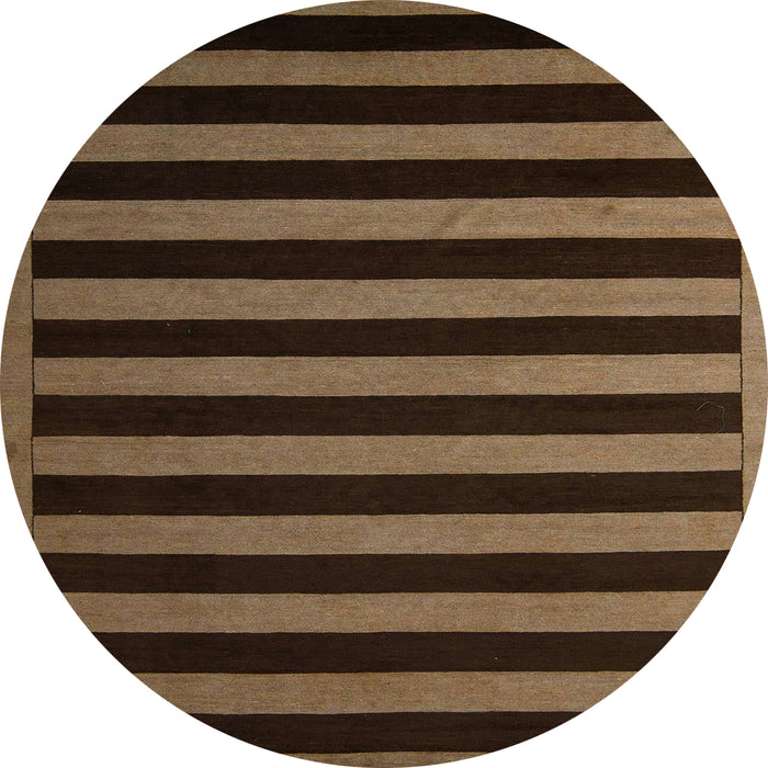 Round Abstract Light Brown Modern Rug, abs5257