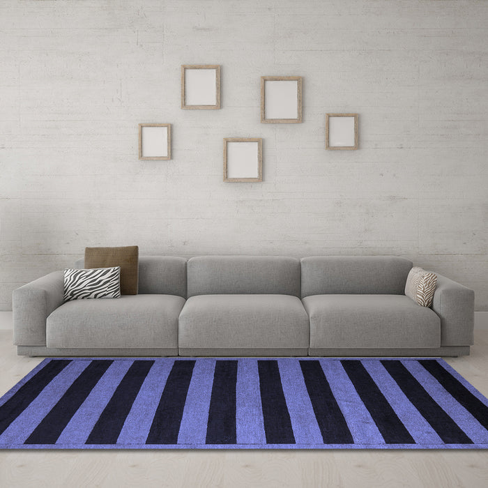 Machine Washable Abstract Blue Modern Rug in a Living Room, wshabs5257blu