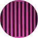 Round Abstract Pink Modern Rug, abs5257pnk