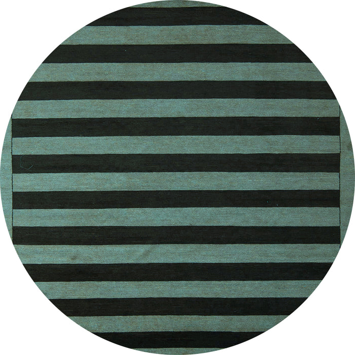 Round Abstract Light Blue Modern Rug, abs5257lblu