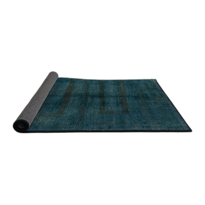 Sideview of Abstract Teal Green Modern Rug, abs5258