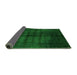 Sideview of Abstract Green Modern Rug, abs5258grn