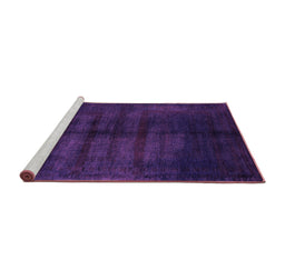 Sideview of Machine Washable Abstract Pink Modern Rug, wshabs5258pnk
