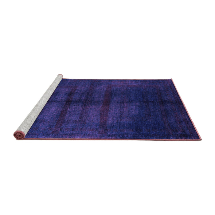 Sideview of Machine Washable Abstract Purple Modern Area Rugs, wshabs5258pur