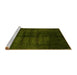 Sideview of Machine Washable Abstract Yellow Modern Rug, wshabs5258yw