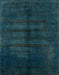 Abstract Teal Green Modern Rug, abs5258