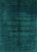 Machine Washable Abstract Turquoise Modern Area Rugs, wshabs5258turq