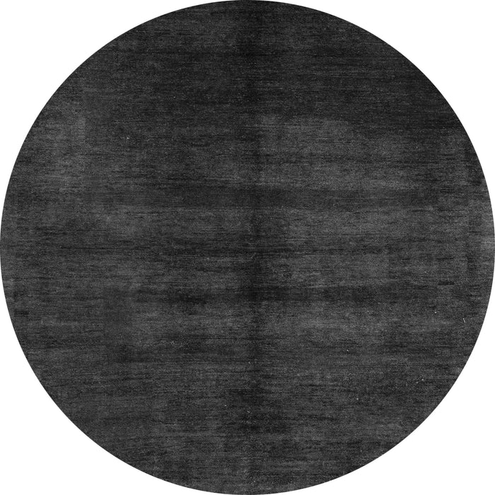Round Machine Washable Abstract Gray Modern Rug, wshabs5258gry