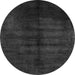 Round Machine Washable Abstract Gray Modern Rug, wshabs5258gry