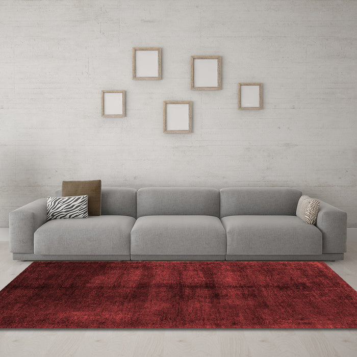 Modern Red Washable Rugs