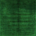 Square Machine Washable Abstract Green Modern Area Rugs, wshabs5258grn