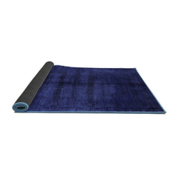 Sideview of Abstract Blue Modern Rug, abs5258blu