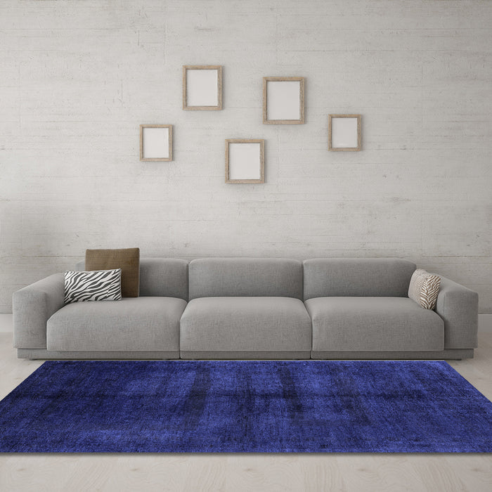 Machine Washable Abstract Blue Modern Rug in a Living Room, wshabs5258blu