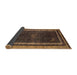 Sideview of Abstract Bakers Brown Modern Rug, abs5259