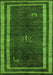 Machine Washable Abstract Green Modern Area Rugs, wshabs5259grn