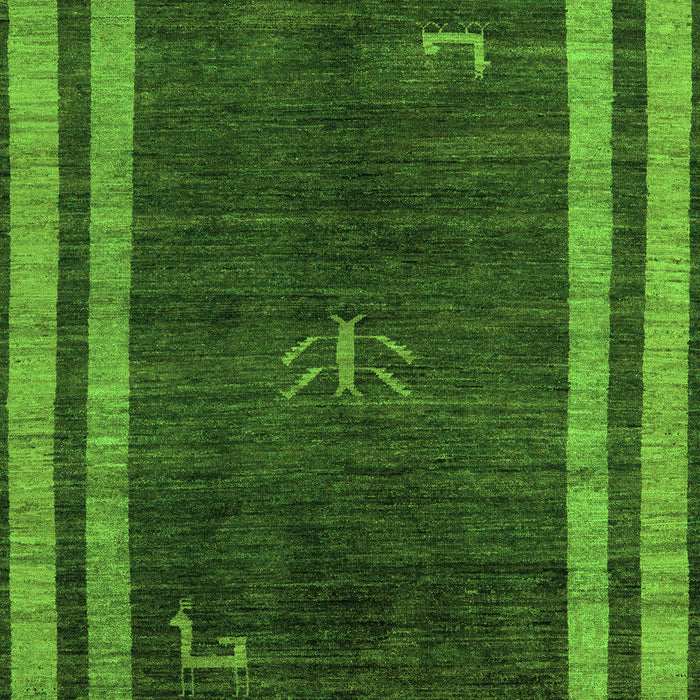 Machine Washable Abstract Green Modern Area Rugs, wshabs5259grn